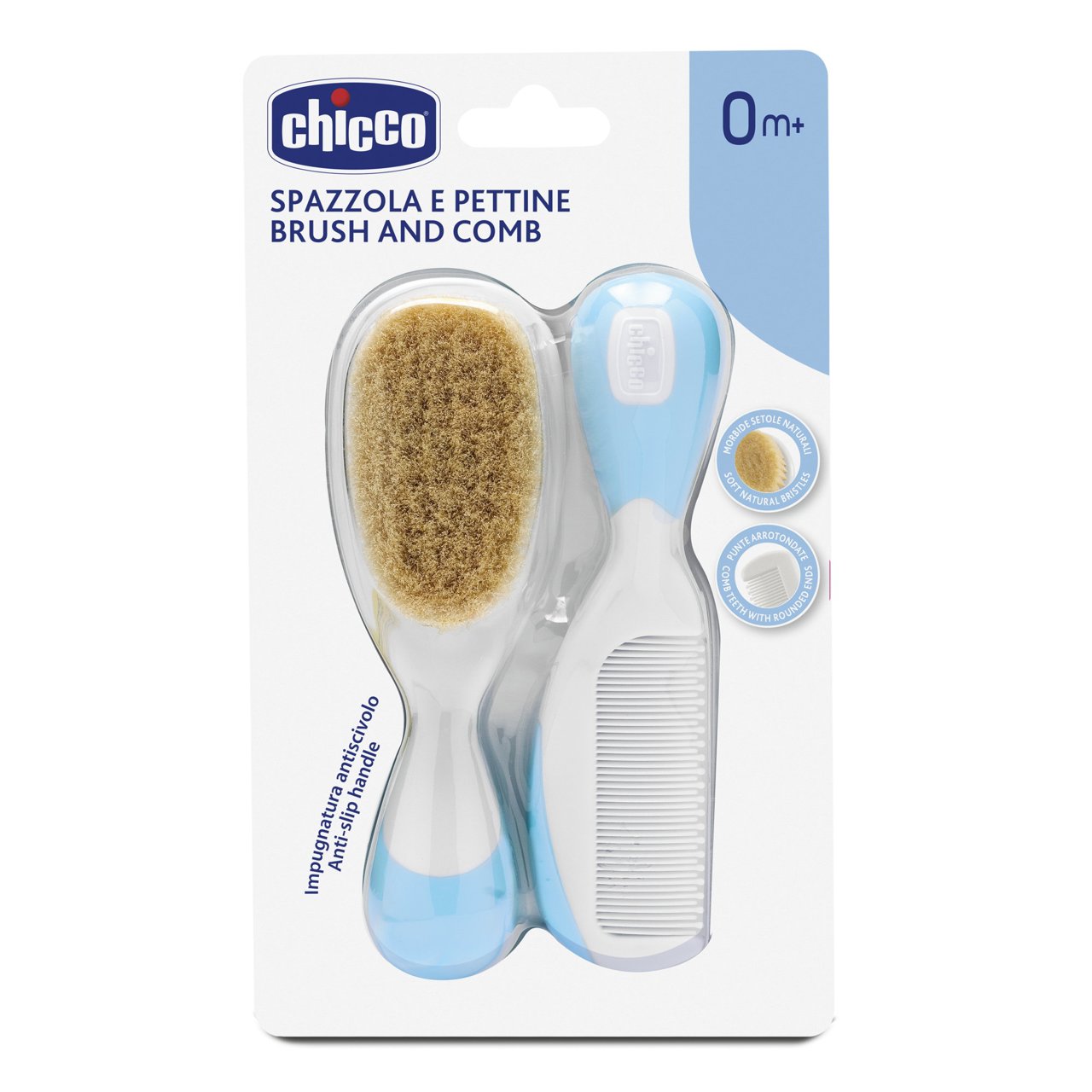 CHICCO SPAZZOLA E PETTINE AZZURRO