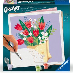 CreArt Adulti Serie Trend quadrati – Bouquet di Tulipani