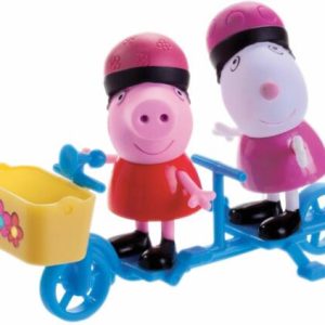 Peppa Pig andare in bicicletta con gli amici con Peppa Pig e Suzy Sheep