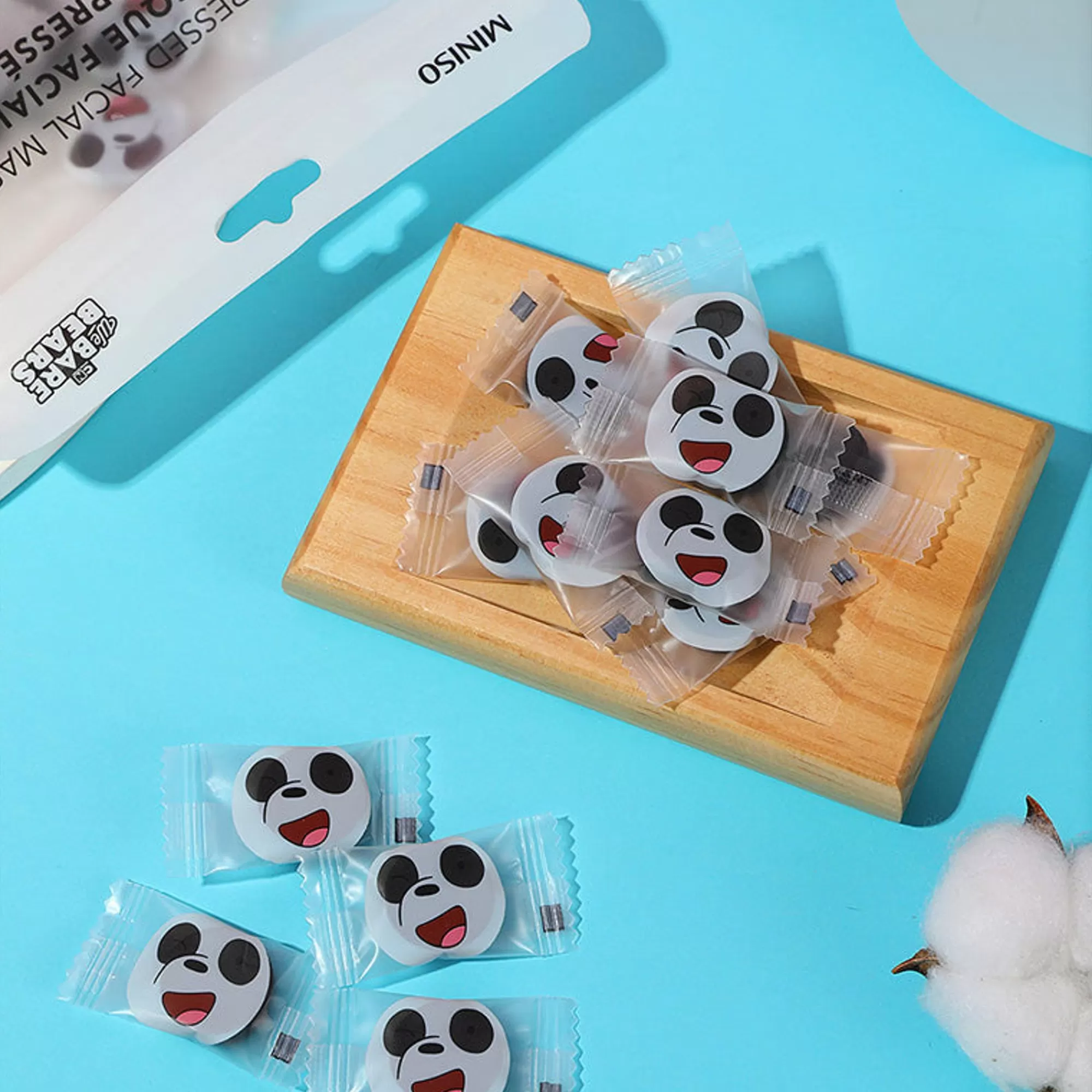 MINISO Skin Care-40 Maschere Facciali Nere Di We Bare Bears - immagine 3