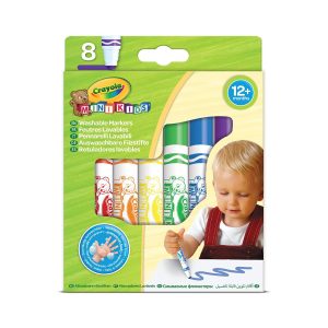 CRAYOLA Mini Kids – Kit di 8 Pennarelli Super Lavabili, Punta Arrotondata di Sicurezza, Colori Assortiti, Età consigliata: dai 12 mesi, 8324
