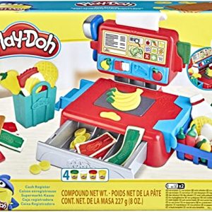 Play-Doh, Giocattolo Registratore di Cassa con 4 vasi di plastilina