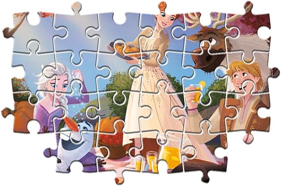 Clementoni Disney Frozen Supercolor 2-104 maxi pezzi-Made in Italy, puzzle bambini 4 anni+, Multicolore - immagine 3