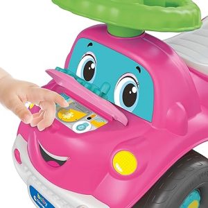 Clementoni – 17746 – Sofia Pronti Via 3 in 1 – Macchinina Cavalcabile, Elettronico Educativo Parlante, Primi Passi, Luci E Suoni, Gioco Bambini 1 Anno – Made In Italy