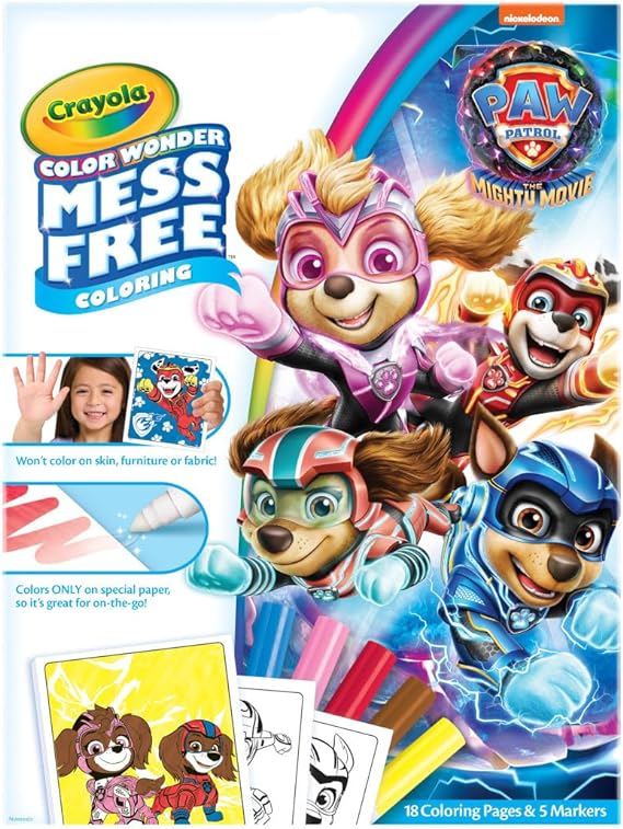 CRAYOLA – Color Wonder, Coloring Set con 18 Pagine da colorare e 4 Pennarelli Senza Macchia, Soggetto Paw Patrol, Multicolore, 75-7007 - immagine 3
