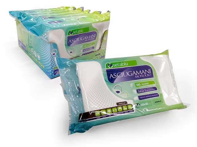 Asciugamani monouso 60x38cm in tessuto – 16pz
