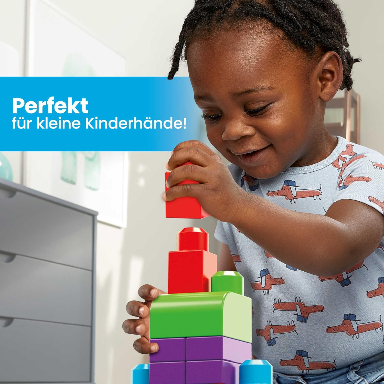 MegaBloks Sacca Eco 60 costruzioni Blu da 12 mesi FisherPrice - immagine 6