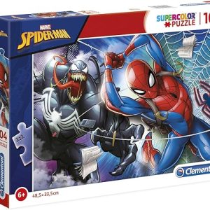 Clementoni Spider-Man Supercolor Puzzle Man-104 pezzi, Multicolore
