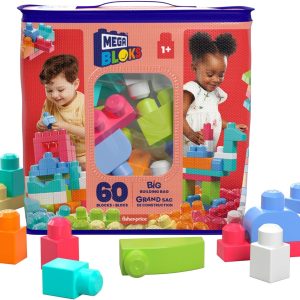 Mega Bloks Sacca Eco 60 costruzioni Rosa da un Anno
