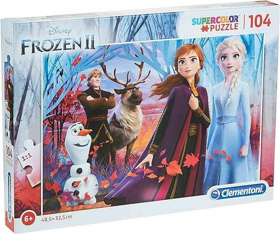 Clementoni Clementoni-27274-Supercolor Disney Frozen 2-104 pezzi, puzzle bambini, Multicolore - immagine 2
