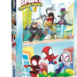 Clementoni – 24794 – Supercolor Puzzle – Spidey and His Amazing Friends – 2×20 pezzi (include 2 puzzle da 20 pezzi) – Made in Italy – puzzle bambini 3 anni, puzzle Spiderman, puzzle cartoni animati