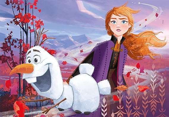 Clementoni Clementoni-25240-Supercolor Disney Frozen 2-3×48 pezzi, puzzle bambini, Multicolore - immagine 3