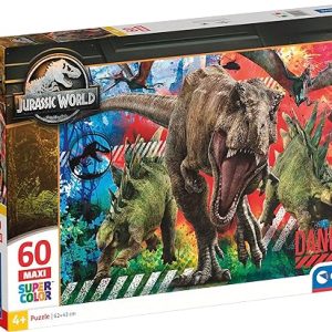 Clementoni Jurassic Park/World Puzzle, 60 maxi pezzi, Multicolore