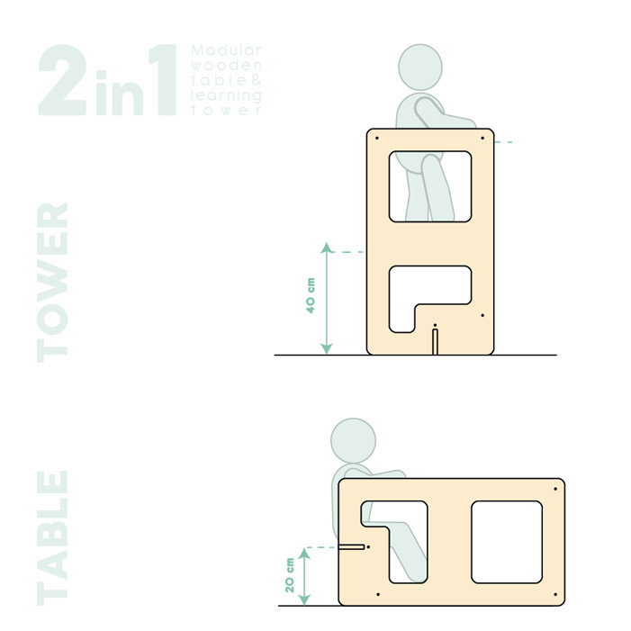 Torre 2-in-1 MamaToyz Flip Kule - immagine 4