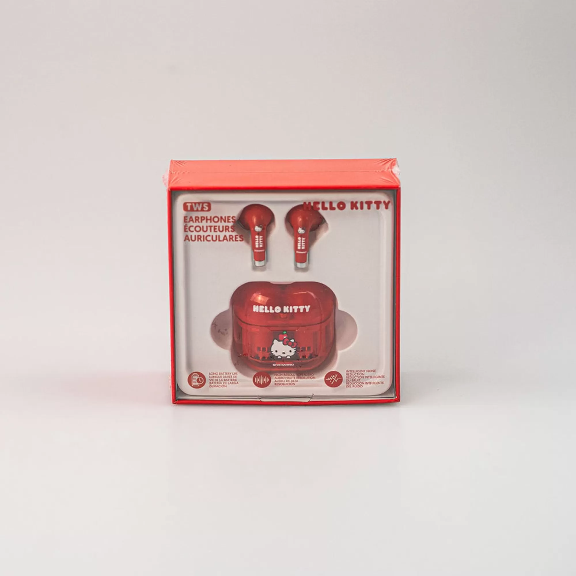 MINISO Earphones & Headphones-Auricolari Hello Kitty Apple (Rosso)