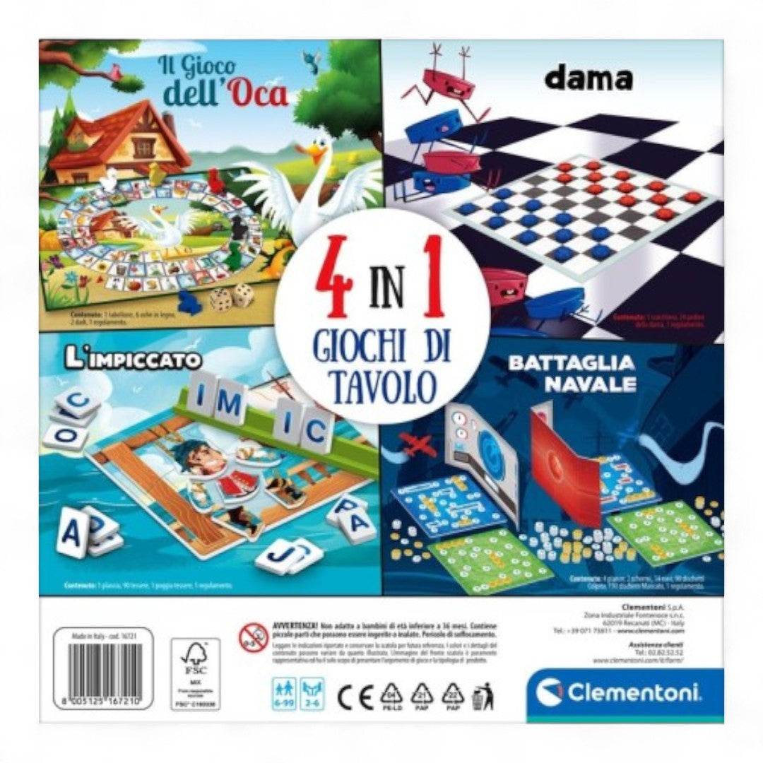 4 in 1 Giochi da Tavolo Clementoni - immagine 5