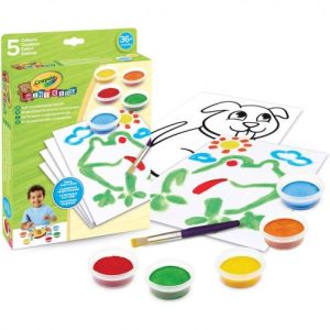CRAYOLA Mini Kids – Tempere Lavabili per Bambini Formula Antigoccia, Età Consigliata: 36 mesi – 5 anni