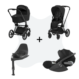 Cybex Priam Travel System 4-in-1 con telaio Matt Black