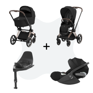 Cybex Priam Travel System 4-in-1 con telaio Rosegold