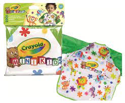 CRAYOLA Mini Kids Grembiulino a Maniche Lunghe per Proteggere i Vestiti, età 12 Mesi, Peso Fino a 17 kg, per Asilo Nido, Scuola dell’Infanzia, Scuola Materna e Tempo Libero, 81-3940