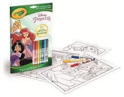 Crayola – Album Attività & Coloring Disney Princess, 32 Pagine da Colorare e 7 Mini Pennarelli Lavabili, 5807