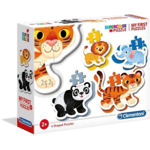 Clementoni My First Puzzle-Wild animals-3-6-9-1, Multicolore, 20810