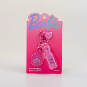MINISO Barbie-Portachiavi Barbie – Specchio E Spazzola