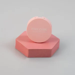 MINISO Make Up-Pressed Powder – Pink Cube (01 Creamy Beige)