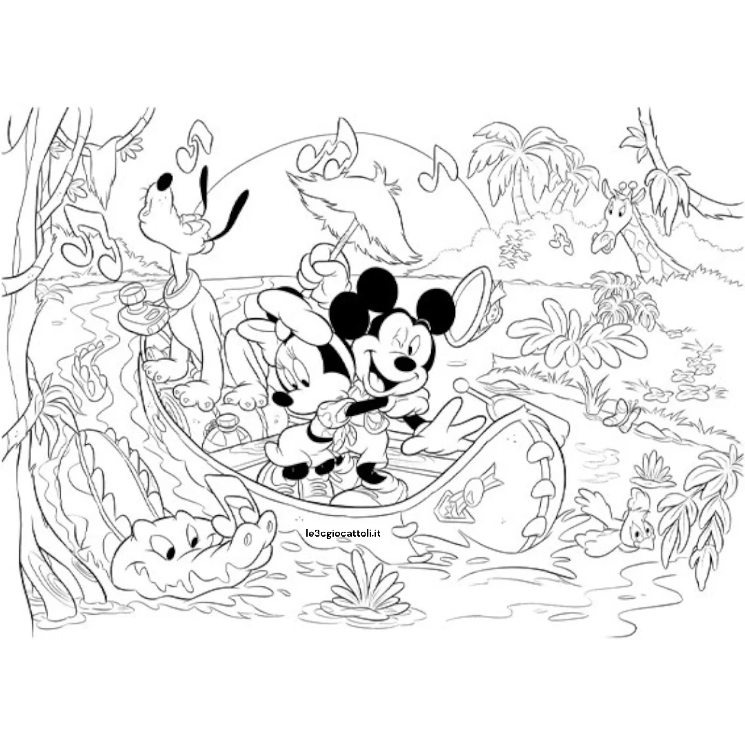 Puzzle 60 Pezzi Topolino in Canoa - immagine 3