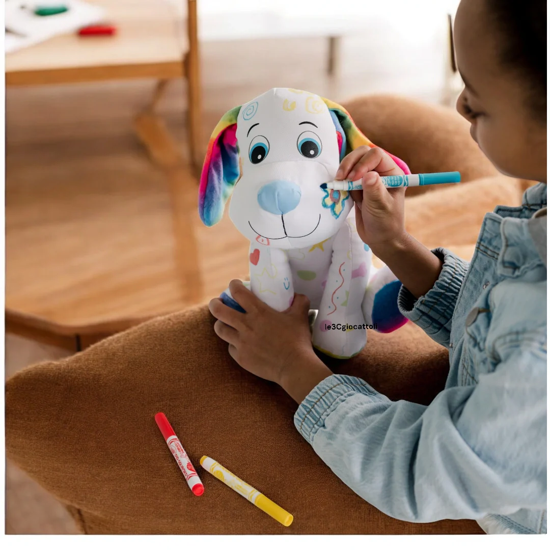Colour Me Plush, Peluche Colorabile con 3 Pennarelli - immagine 3